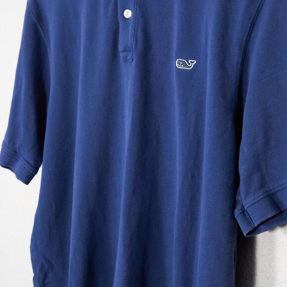 Vineyard Vines Men’s Polo Shirt Navy Whale Logo Golf Coastal Preppy Size Large - Picture 4 of 8